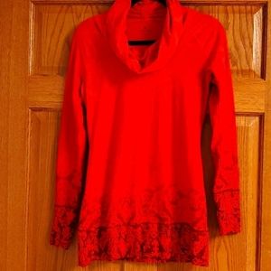 Athleta red print tunic. Size small.